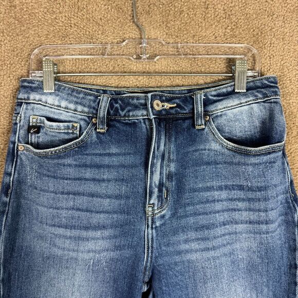 KanCan Renton Jeans Women Size 11/29 Blue High Rise Slim Straight Fit Distressed - Picture 5 of 15